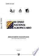 III censo nacional agropecuario