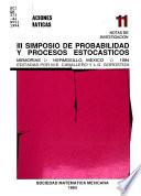 III Simposio de Probabilidad y Procesos Estocasticos