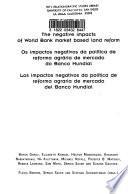 Impactos Negativos Da Política de Reforma Agrária de Mercado Do Banco Mundial