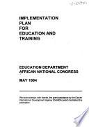 Implementation Plan for Education and Training