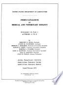 Index-catalogue of Medical and Veterinary Zoology