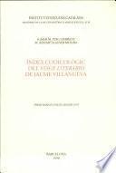 Index codicolològic de Viage literario de Jaume Villanueva