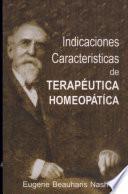 Indicaciones Caracteristicas De Terapeutica Homeopatica