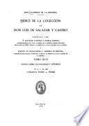 Indice de la colección de don Luis de Salazar y Castro