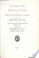 Índice de la colección de don Luis de Salazar y Castro. Tomo XX.