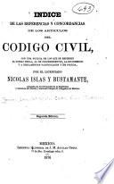 Indice de las referencias y concordancias de los artículos del Código civil