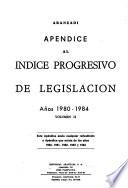 Indice progresivo de legislación