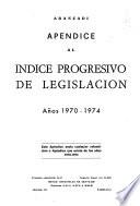 Indice progresivo de legislación