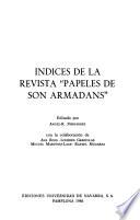 Indices de la revista Papeles de Son Armadans