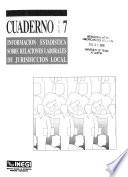 Información estadística sobre relaciones laborales de jurisdicción local