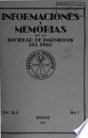 Informaciones y memorias de la Sociedad de Ingenieros del Perú