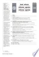 Information on Land Reform, Land Settlement, and Co-operatives