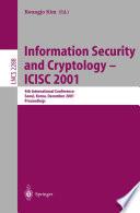 Information Security and Cryptology - ICISC 2001