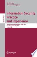 Information Security Practice and Experience