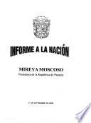 Informe a la nación del ... Presidente de la República de Panamá