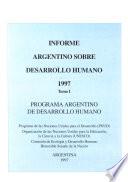 Informe argentino sobre desarrollo humano