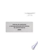 Informe de evaluación y conceptualización del sistema de control interno