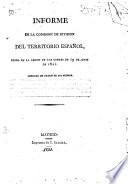 Informe de la comision de division del territorio espańol