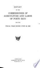 Informe del Comisionado de Agricultura y Comercio