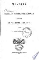 Informe del Ministro de Relaciones Exteriores al Congreso de ...