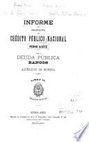 Informe del presidente del Crédito Público Nacional Pedro Agote sobre la deuda pública