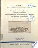 Informe Final Diagnostico de Situacion de Los Proyectos de Inversion Publica Del Sector Agropecuario Y Propuesta de Una Cartera de Proyectos