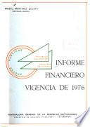 Informe financiero vigencia