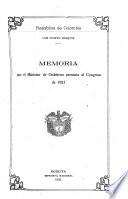Informe presentado por el Ministro de Gobierno al Congreso de la Republica en ...