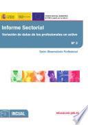 Informe sectorial nº 3. Variación de datos de los profesionales en activo