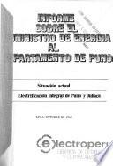 Informe sobre el suministro de energía eléctrica al Departamento de Puno