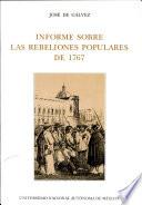 Informe sobre las rebeliones populares de 1767