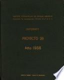 Informes Proyecto 39 Ano 1958