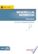 Iniciación a las matemáticas