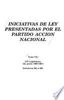 Iniciativas de ley presentadas por el Partido Acción Nacional: LIV Legislatura (2a. parte: 1990-1991). Iniciativas 384 a 429