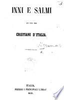 Inni e Salmi ad uso dei Cristiani d'Italia