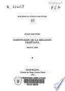 Institucion de la religion cristiana