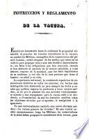 Instruccion y reglamento de la vacuna