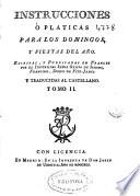 Instrucciones o platicas para los domingos y fiestas del año