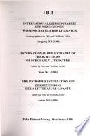 International Bibliography of Books Reviews of Scholarly Literature