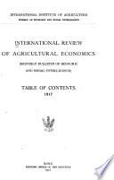 International Review of Agricultural Economics