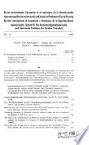 International Review on Actuarial and Statistical Problems of Social Security