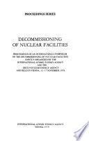 International symposium on the decommisssioning