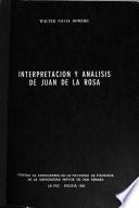 Interpretación y análisis de Juan de la Rosa