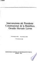 Intervenciones del presidente constitucional de la República, Osvaldo Hurtado Larrea