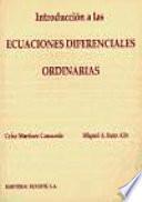 Intro. A las ecuaciones diferenciales ordinarias