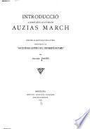 Introducció a l'edició crítica de les obres de Auzias March