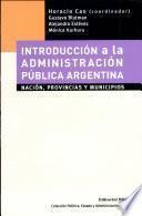 Introducción a la administración pública Argentina