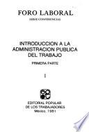 Introducción a la administración pública del trabajo