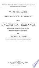 Introducción al estudio de la lingüística romance
