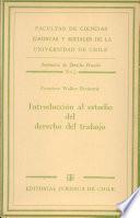 Introducción al estudio del derecho del trabajo
